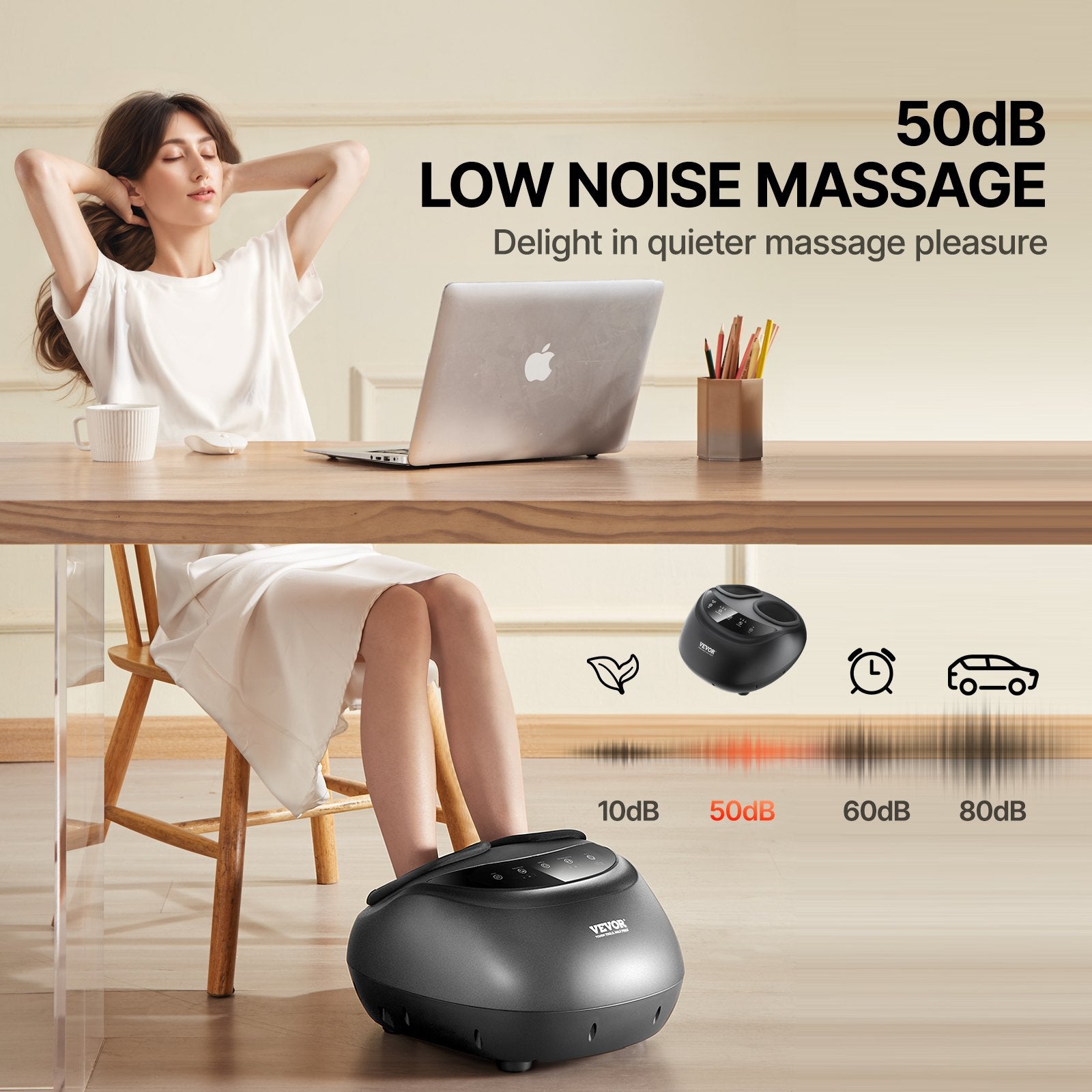 Shiatsu Foot Massager Machine with Heat & Deep-Kneading Compression