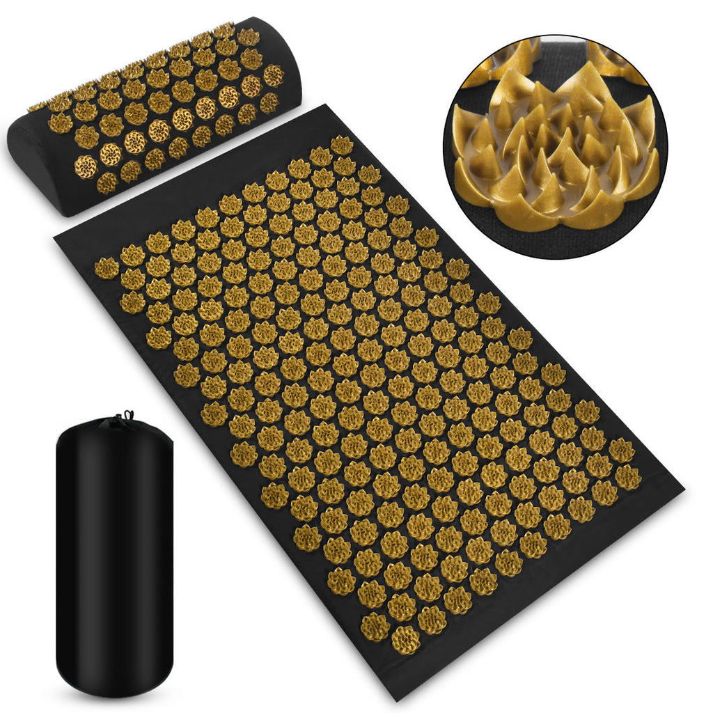 Acupressure Mat & Pillow Set for Back and Neck Relief