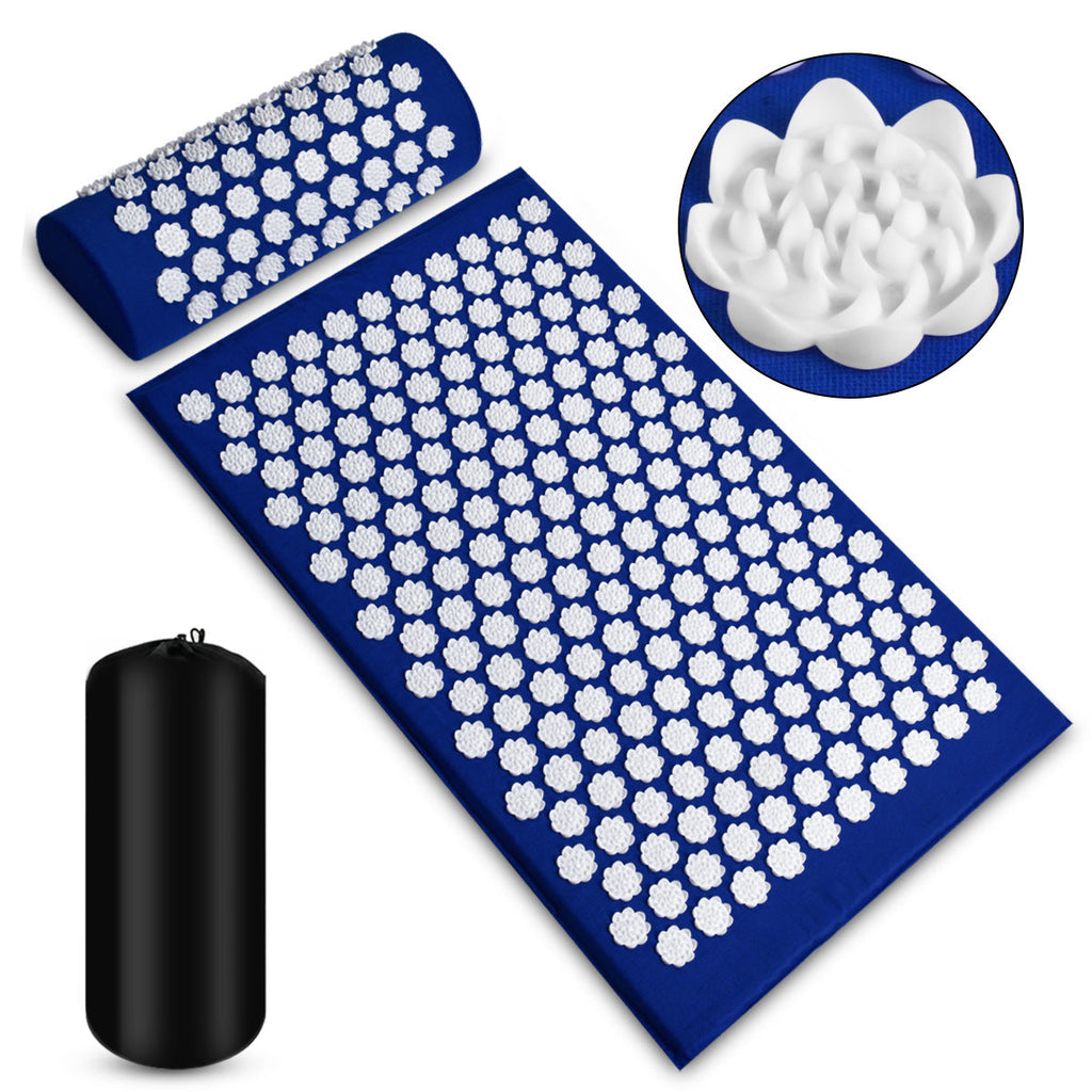Acupressure Mat & Pillow Set for Back and Neck Relief