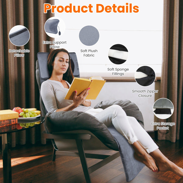 Full Body Shiatsu Massage Cushion with Heat, Chair & Mattress