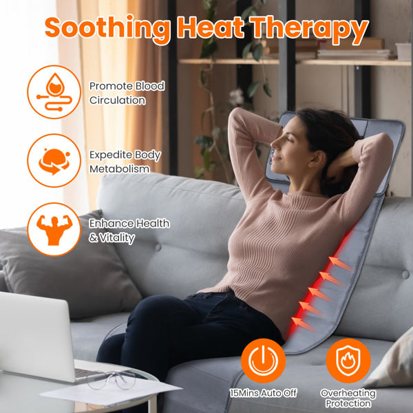 Full Body Shiatsu Massage Cushion with Heat, Chair & Mattress