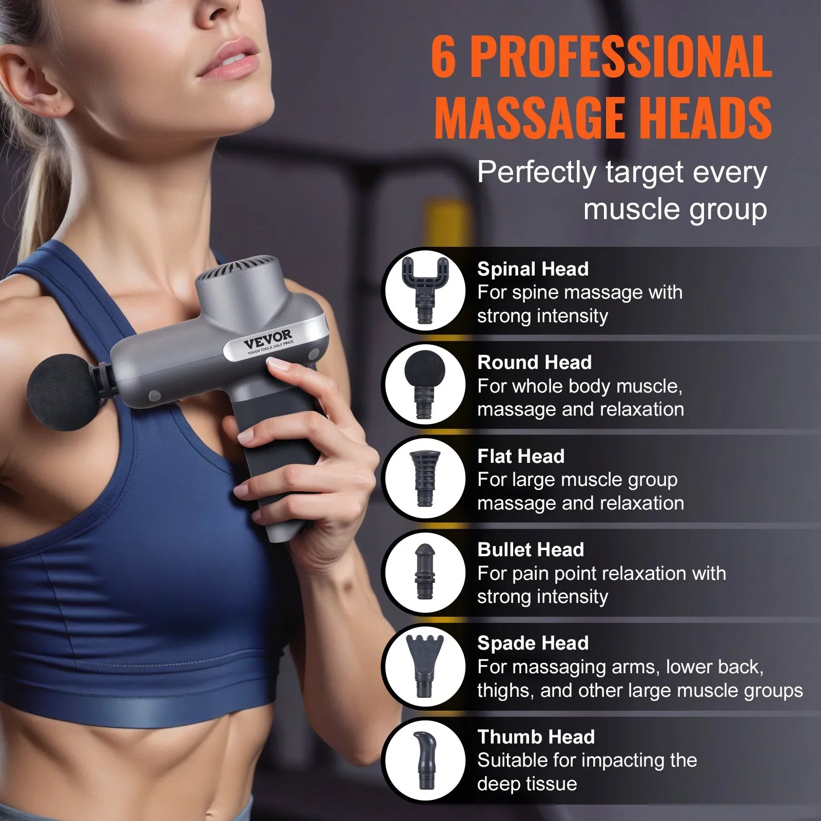 Deep Tissue Percussion Massage Gun in use