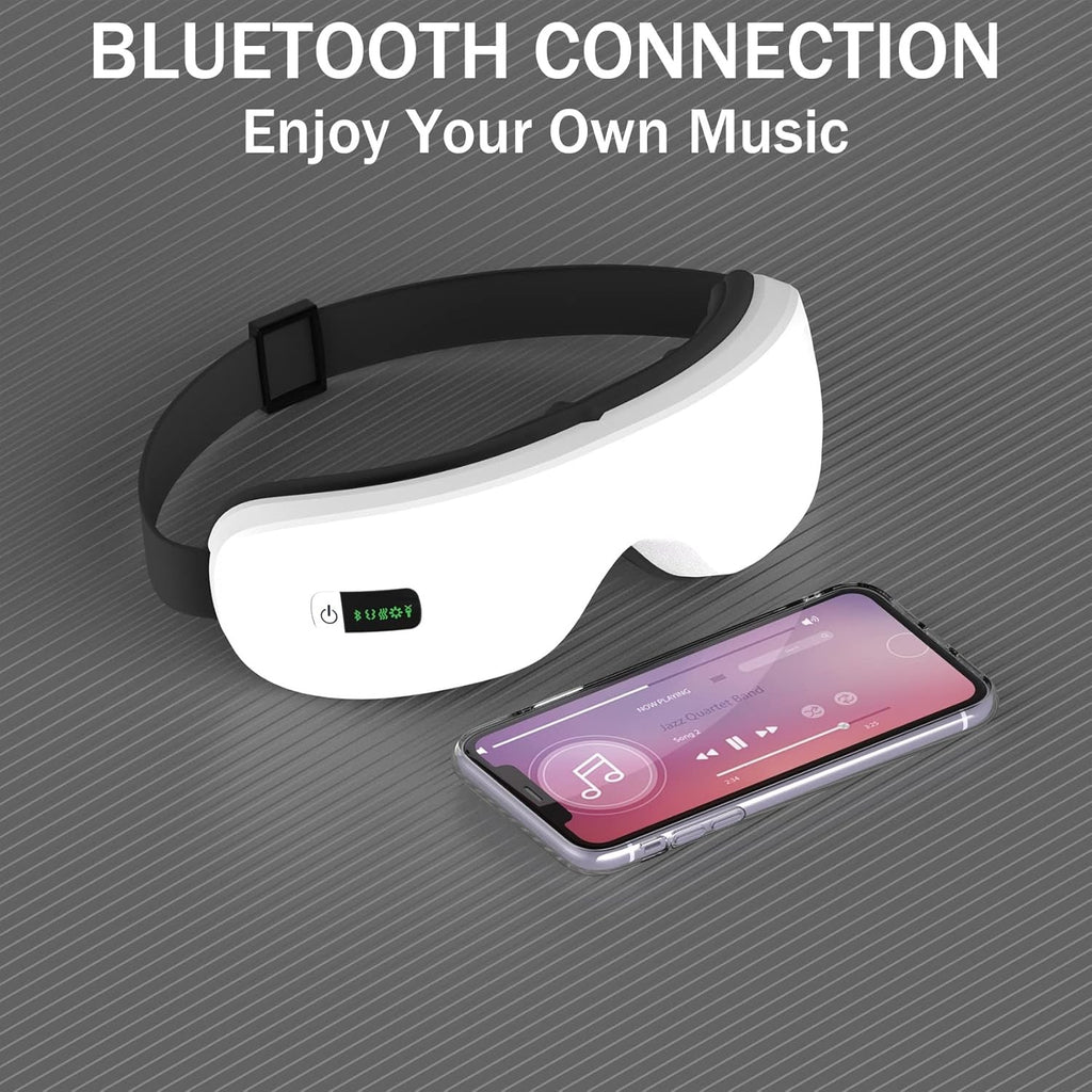 Bluetooth Eye Massager with Heat &amp; Air Compression