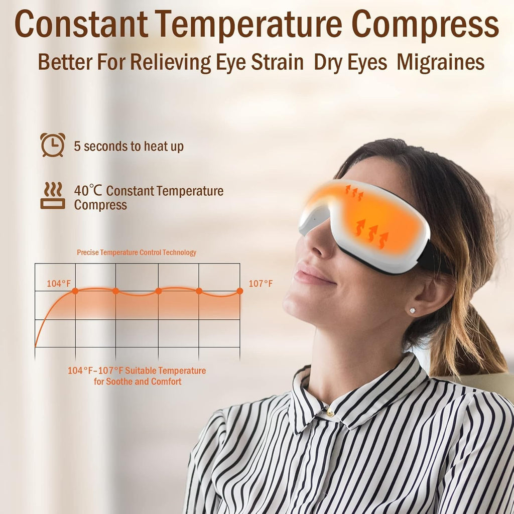 Bluetooth Eye Massager with Heat &amp; Air Compression