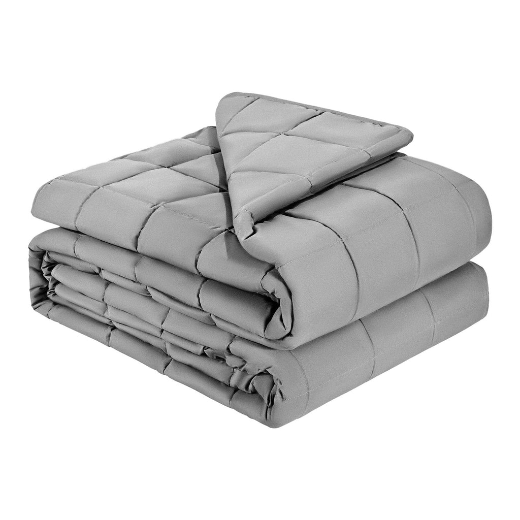 Weighted Blanket, 20 Lbs, 88 X 104 In King Size, Cooling Breathable Heavy Blanket With Glass Beads, All-Season Use, Suitable For 200-250 Lbs Adults, Anxiety Stress Relief, Improve Sleep, Grey